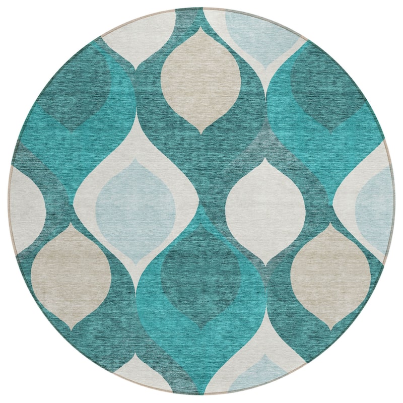 HomeRoots Ogee Transitional Rectangle Outdoor Rug