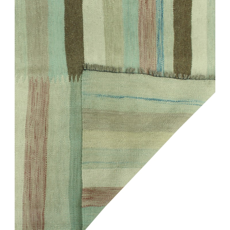 Noori Rug Sun Faded Flatweave Nezha Brown/Ivory Rug - 6'6" x 9'8"