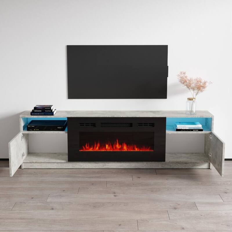 Strick & Bolton Amsden Electric Fireplace TV Stand