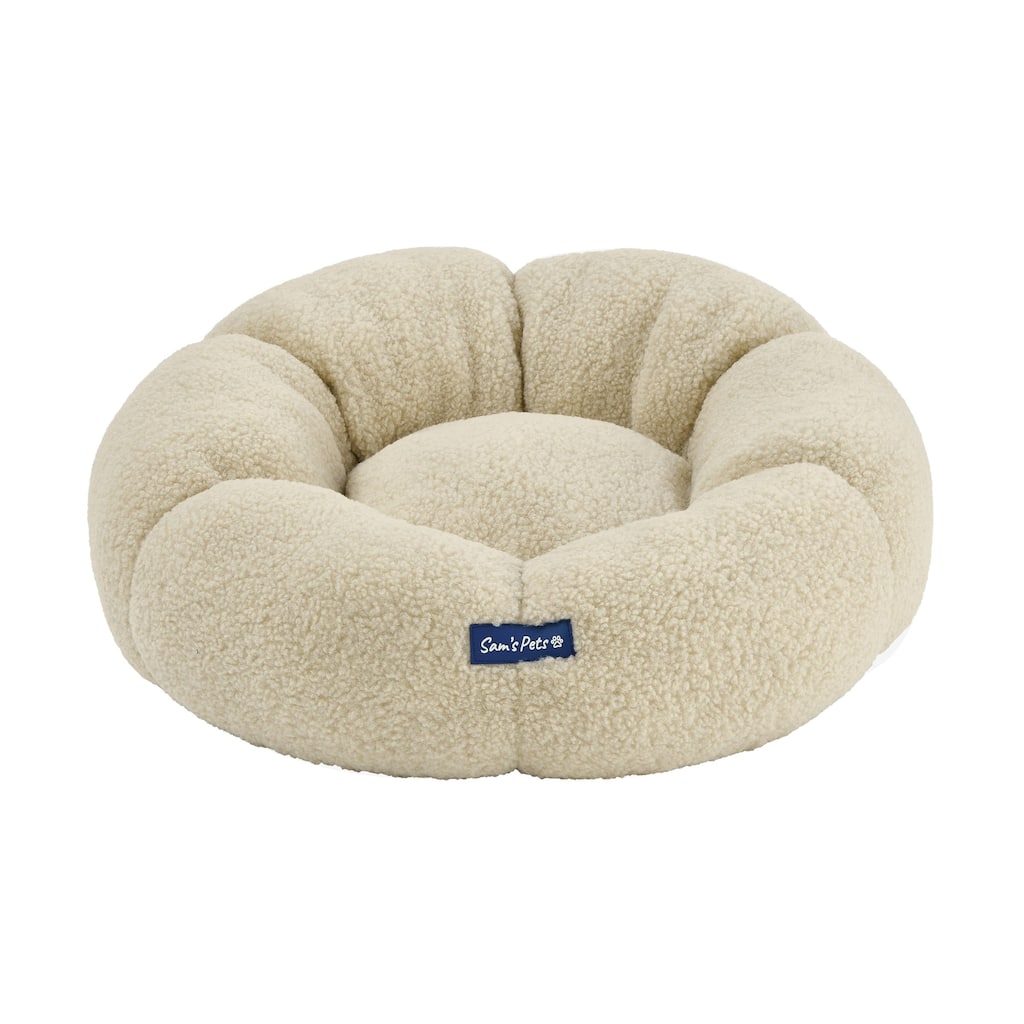 Chloe 23.62'' Cuddler Dog Bed in Beige - 23.62