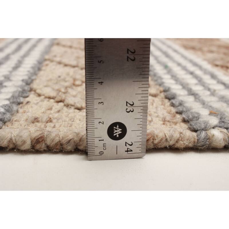 ECARPETGALLERY Braid weave Sienna Tan Wool Rug - 5'1 x 7'7