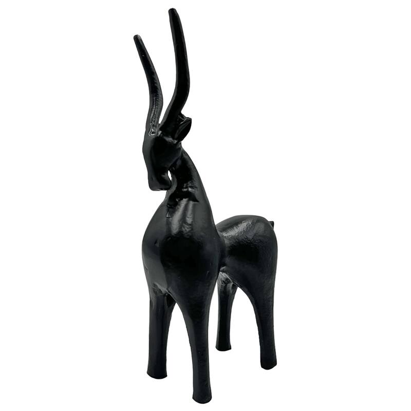 12 Inch Tall Decorative Handmade Aluminum Goat Sculpture - 6 x 3 x 12 in