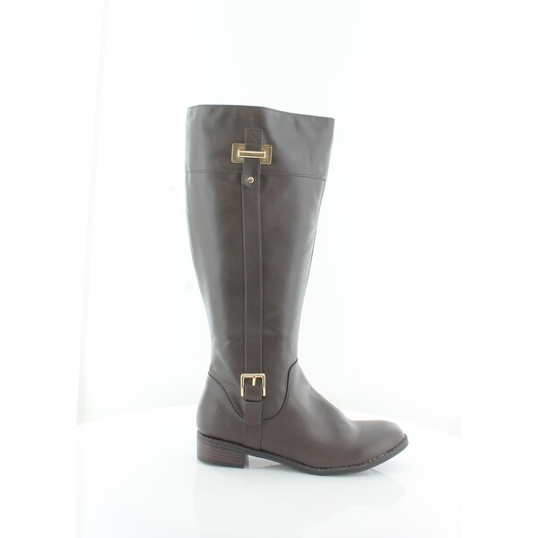 Size 7.5 Charter Club Thalia Sodi Womens Helenn2 Fabric Closed Toe Mid-Calf Brown//Grey
