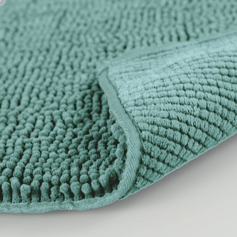 Resort Collection Plush Shag Chenille 2-Piece Bath Mat Set