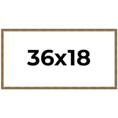 36x18 Frame Gold Kingsley Distressed Solid Wood Picture Frame Width