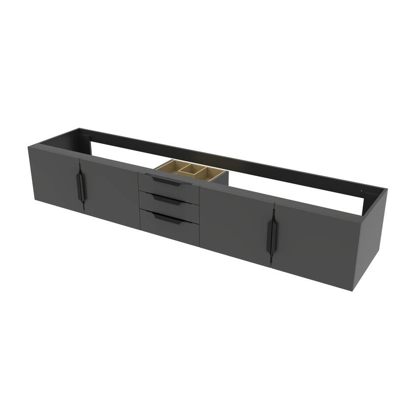 Alpine 84" Wall Mounted Bathroom Vanity (Base Only)