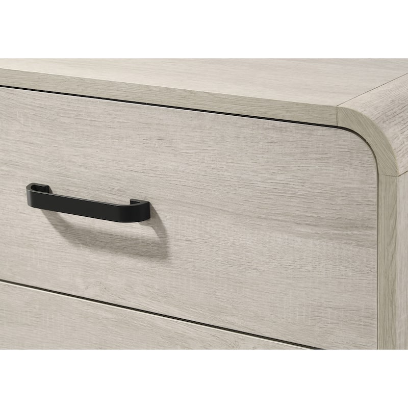 1pc Contemporary White Finish Ample Drawer Space Two Drawers Nightstand Storage Wooden Furniture Antique White Color