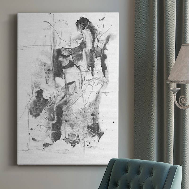 Graphite Abstract I Premium Gallery Wrapped Canvas - Ready to Hang