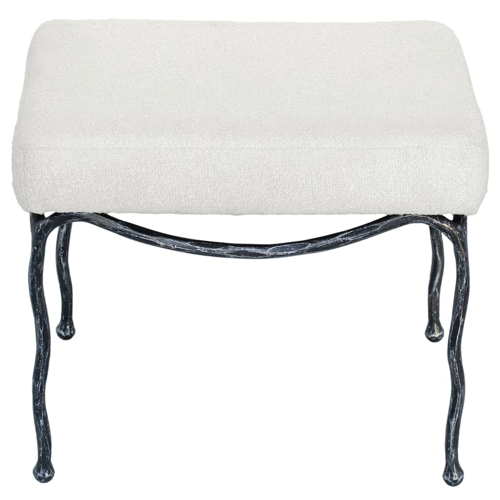 SAFAVIEH Couture Lacarla And Metal Legs Ottoman