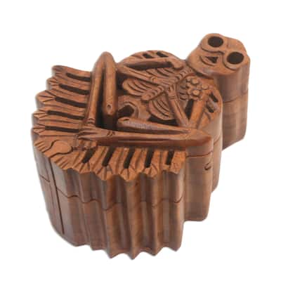 Novica Handmade Bare Bones Wood Puzzle Box