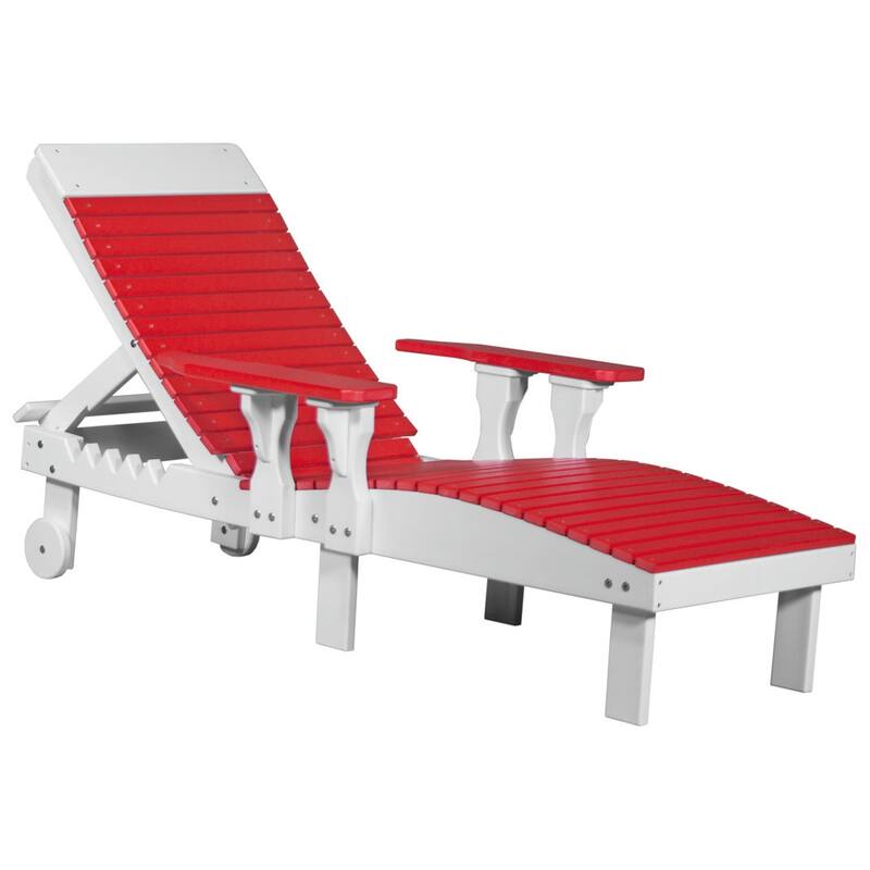 Poly Lumber Lounge Chair - Red & White