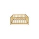 preview thumbnail 63 of 84, Montessori Twin Size Toddler Floor Bed with Fence without Door, Open-row Design Wood Frame Platform Bed with Safety Guardrails