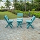 preview thumbnail 122 of 130, Riverstone Fully Assembled All-Weather Recycled HDPE Outdoor Folding Bistro table
