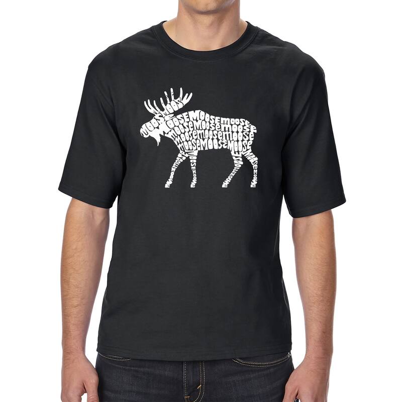 LA Pop Art Men's Tall Word Art T-shirt - Moose - LT