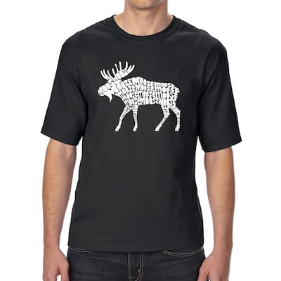 LA Pop Art Men's Tall Word Art T-shirt - Moose