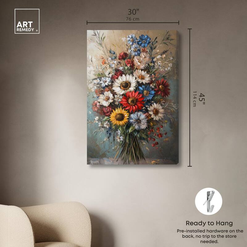 Symphony of Flowers I Canvas by Art Remedy, Gallery Wrapped