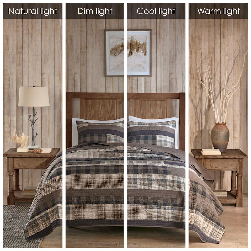 Woolrich Winter Plains 100-percent Cotton Oversized Quilt Mini Set