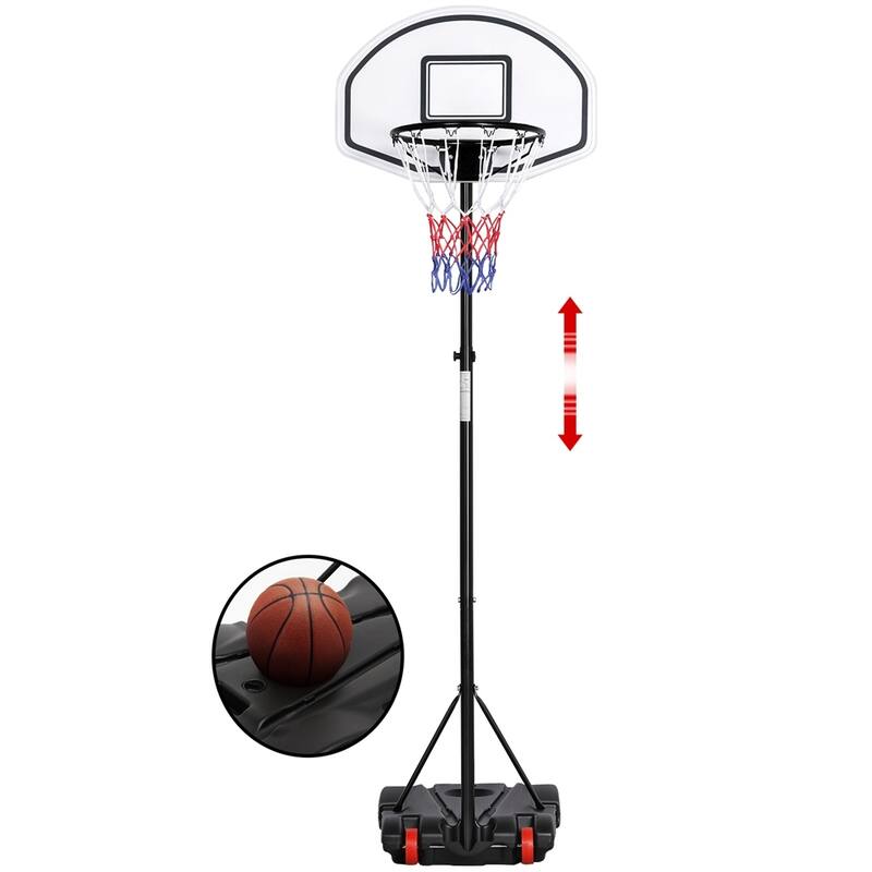 Yaheetech 5.2-7 ft Portable Basketball Hoop System for Youth Outdoor