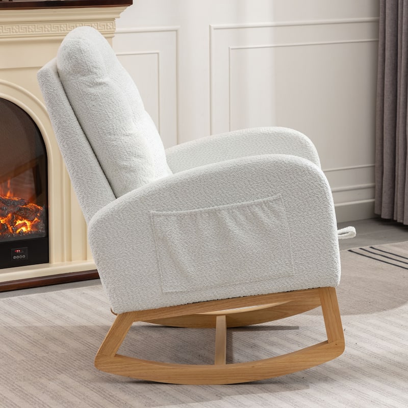 Accent Rocking Chair with Footrest