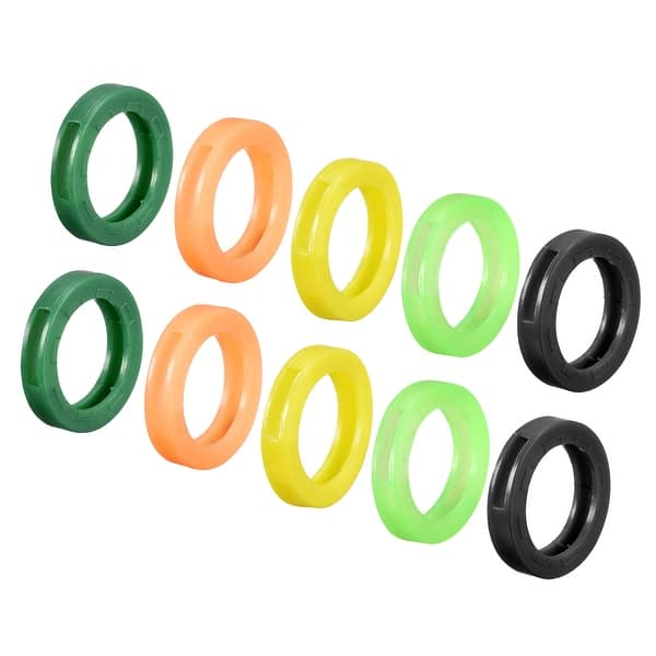 20Pcs 24mm Key Cap Cover Rings Identifier Coding Tag Silicone Sleeve 5 ...