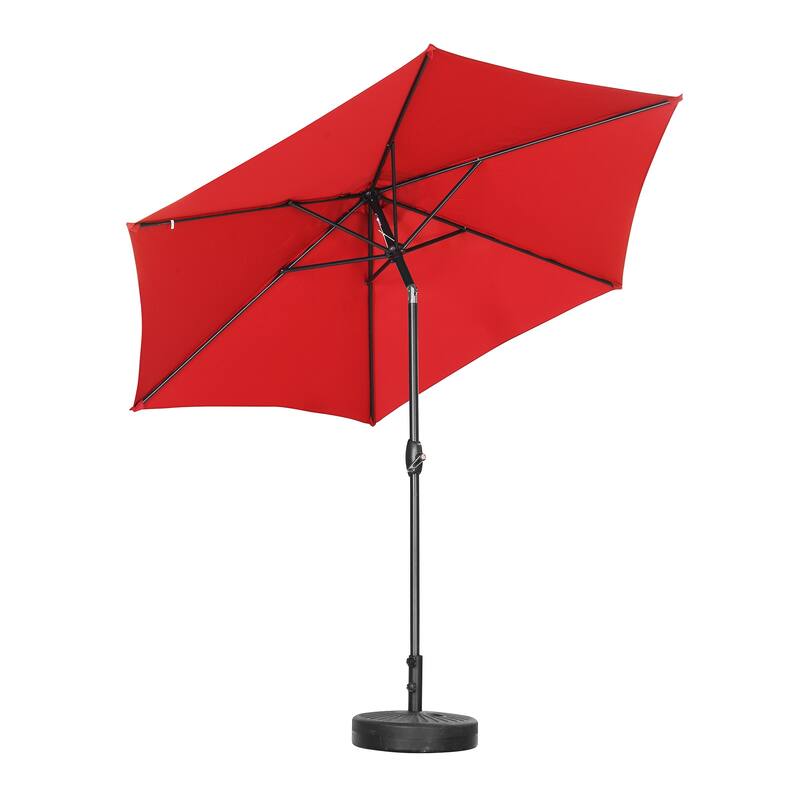 Ainfox 9ft Outdoor Patio Umbrella Multi-color Crank Lift Without Base