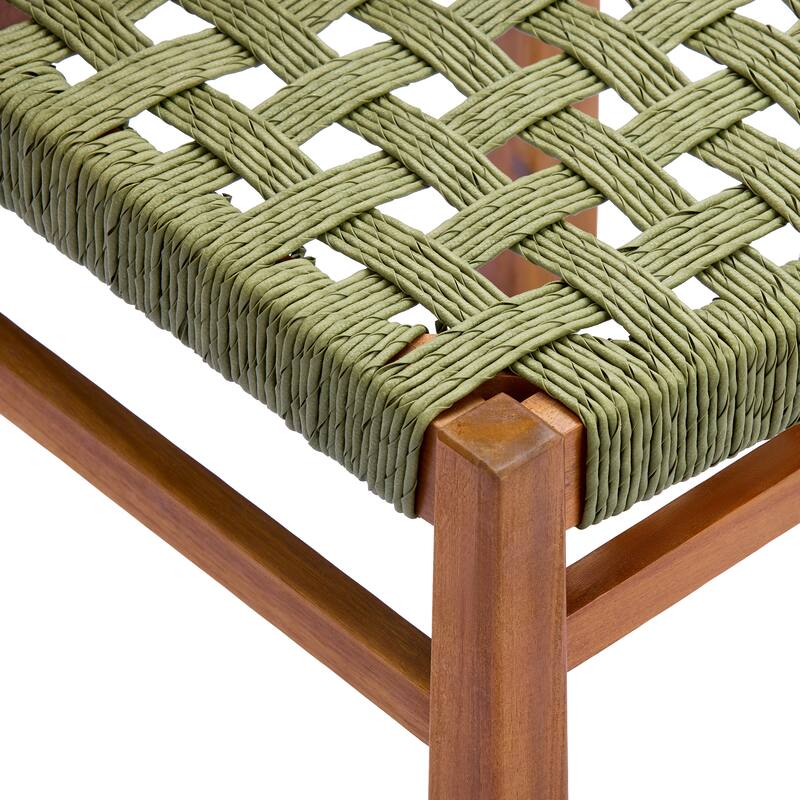 Christopher Knight Home - Acacia Wood Outdoor Patio Dining Chairs with Wicker (Set of 2)