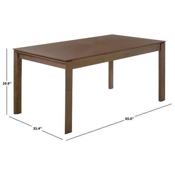 65in Table SAFAVIEH Melo Rectangular Table, Wood Kitchen and Dining Room Table, 65 ...