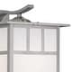 preview thumbnail 6 of 5, VAXCEL Mission 12.5 in. H 1-Light Stainless Steel Mission Outdoor Wall Sconce, Steel, White Tiffany Glass Shade
