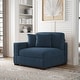 preview thumbnail 43 of 190, Modern Modular Sectional Sofa Corduroy Chaise Lounges Left Facing - Navy Armchair