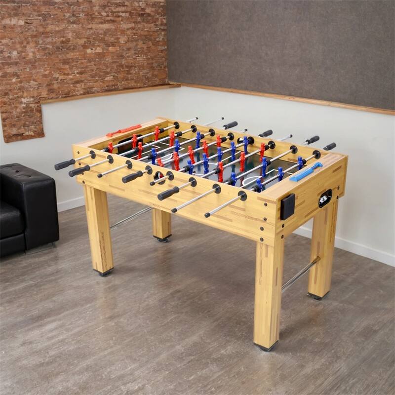 54" Hurricane Foosball Table for Family Game Rooms with Cherry Finish