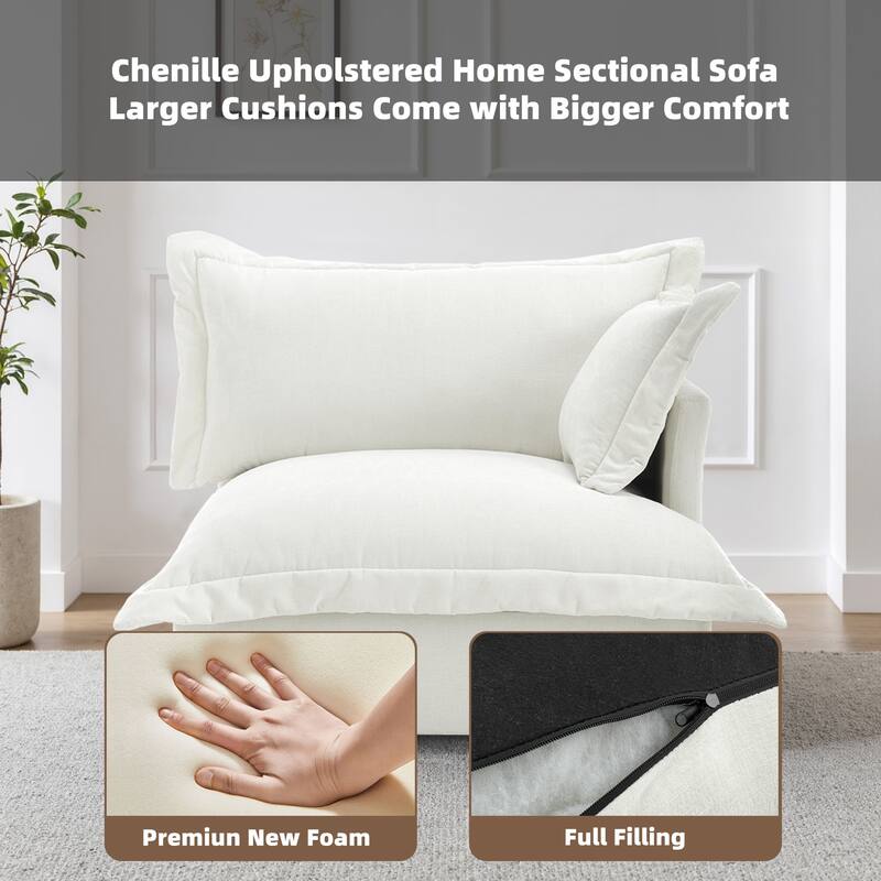 Upholstered Chenille Arm Club Chair Cloud corner cahir