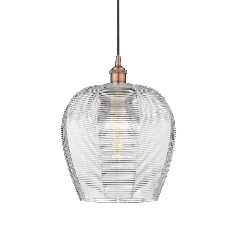Innovations Lighting 616-1P-15-12 Norfolk Pendant Norfolk 12" Wide - Antique Copper / Clear