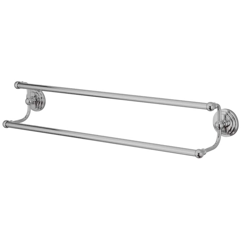 Kingston Brass Milano 24-Inch Dual Towel Bar - Polished Chrome