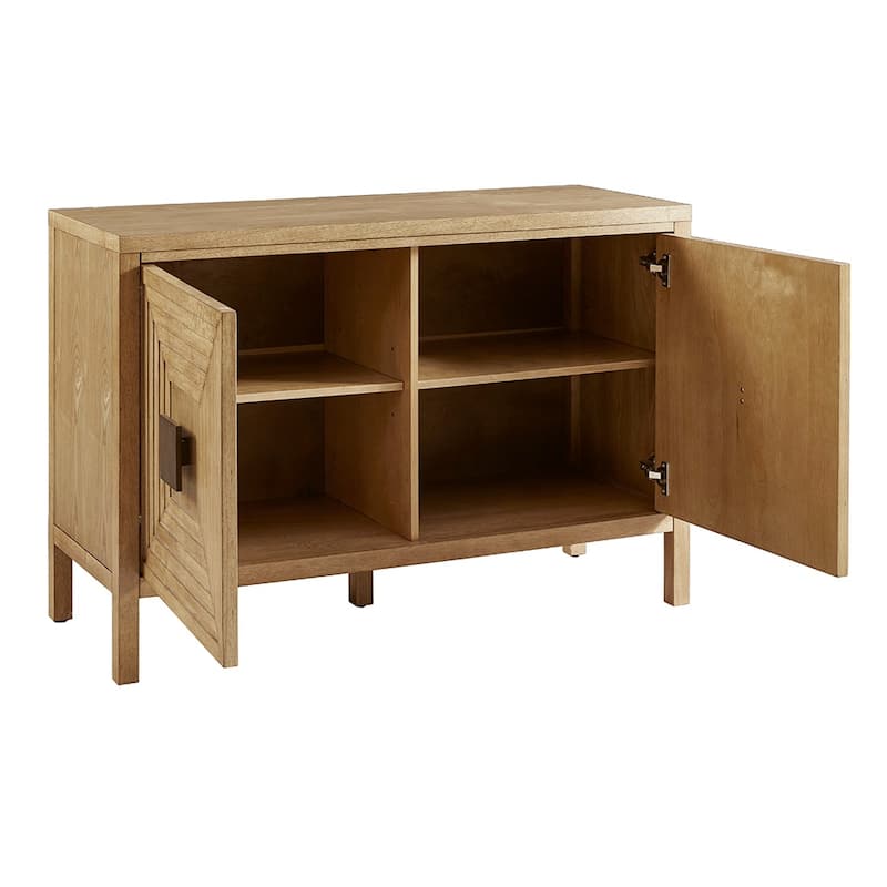 2-Door Accent Cabinet with Adjustable Shelves - Beige