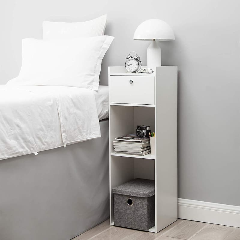 Yak About It® Extra Tall 2-shelf Nightstand End Table by DormCo