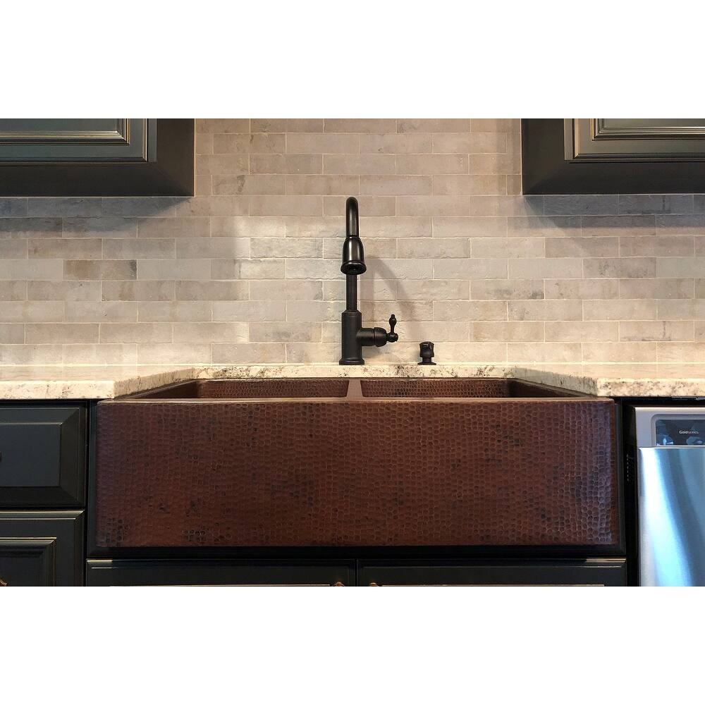 Premier Copper Products Kitchen Sink, Pull Down Faucet and Accessories Package
