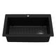 preview thumbnail 87 of 86, Karran Drop-In Quartz 33 in. 1-Hole Single Bowl Kitchen Sink Kit