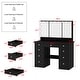 preview thumbnail 26 of 38, Luxurious LED Makeup Vanity with 9 Drawers Elegant Makeup Station