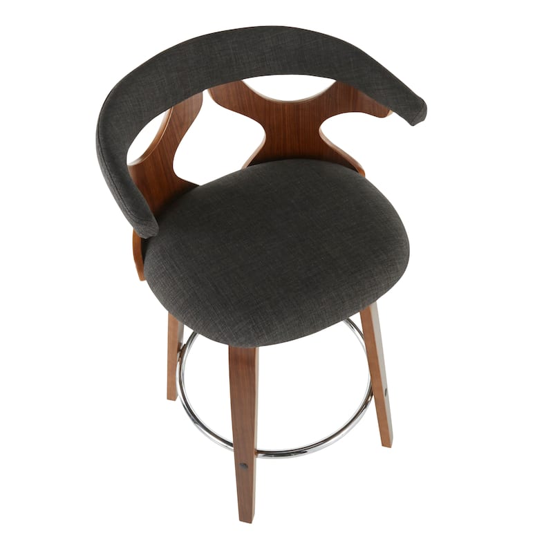 Carson Carrington Viby Fixed-Height Counter Stool with Bent Wood Legs & Round Footrest (Set of 2)