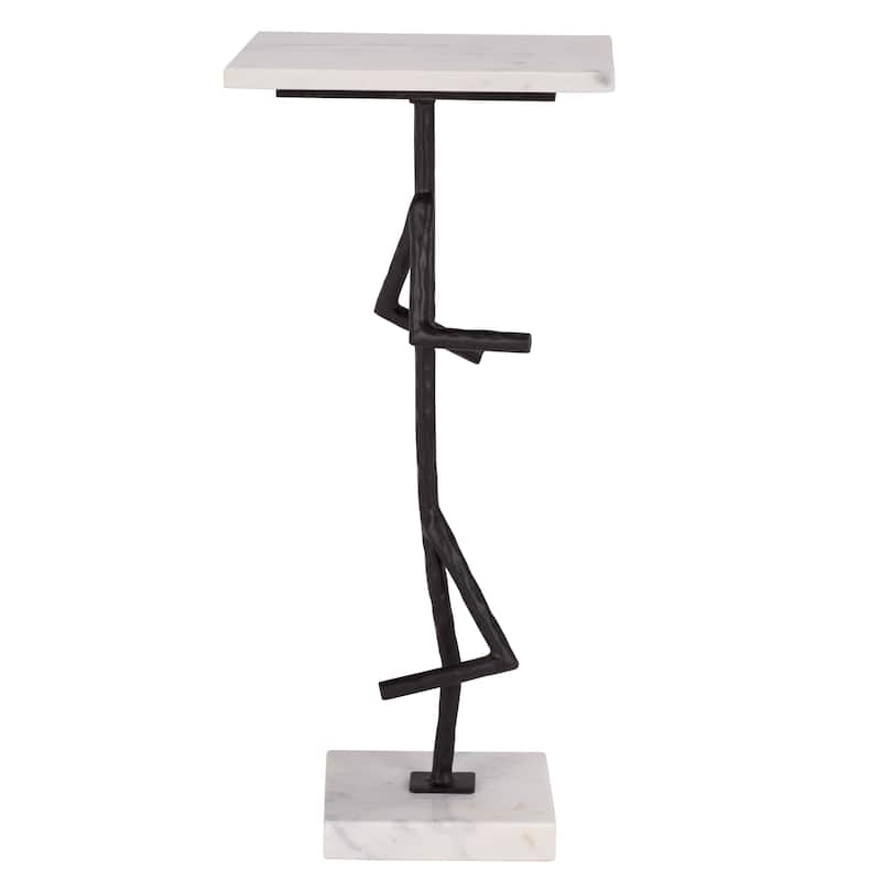 SAFAVIEH Home Warso Marble Side Table - 11"W x 11"D x 24"H