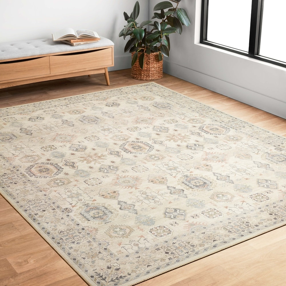Alexander Home Venetian Printed Gem Distressed Rug