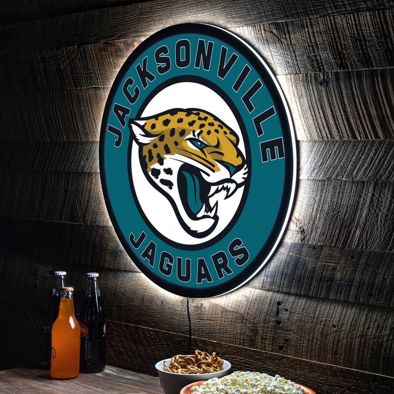 Jacksonville Jaguars LED Lighted Sign - Clear