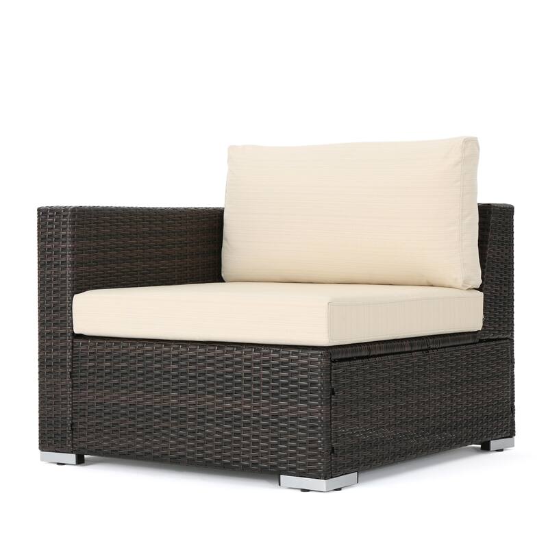Roomfitters Wicker Lounge Chair with Cushions for Comfortable Outdoor Seating, Stylish Patio Furniture with Durable Frame