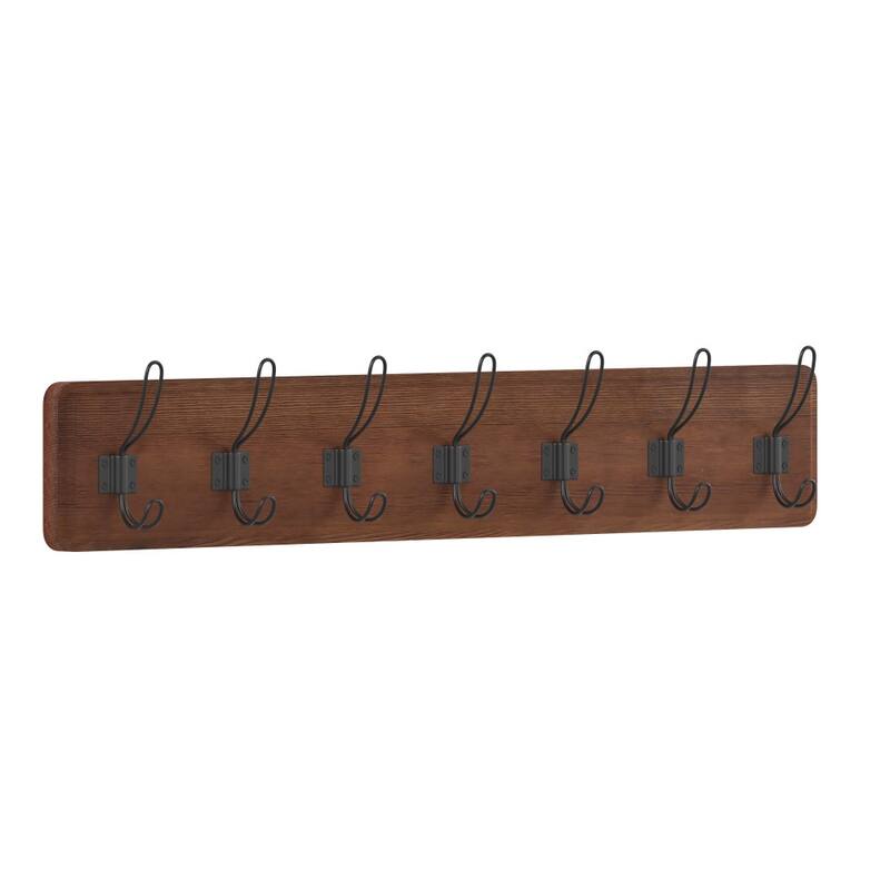 Wall Mounted Storage Rack with 7 Hooks