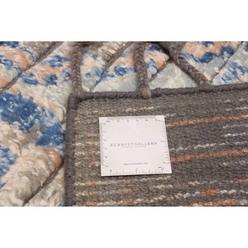ECARPETGALLERY Hand-knotted Tangier Taupe Wool Rug - 5'0 x 7'11