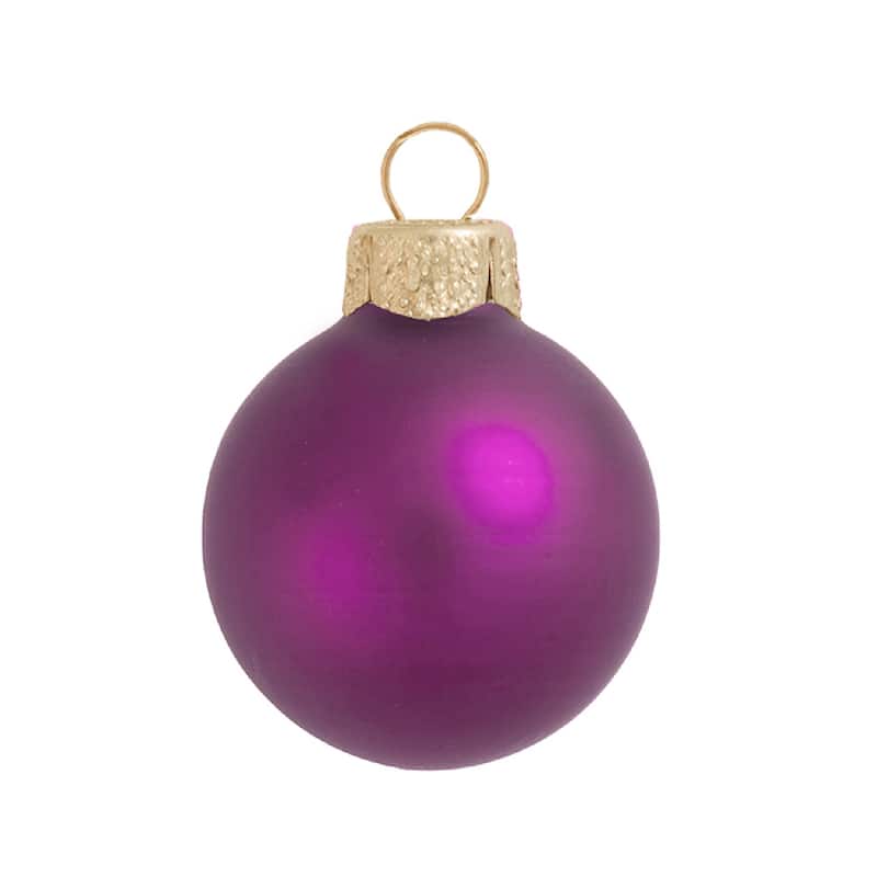 Matte Finish Glass Christmas Ball Ornaments - 4" (100mm) - Soft Rose - 6ct