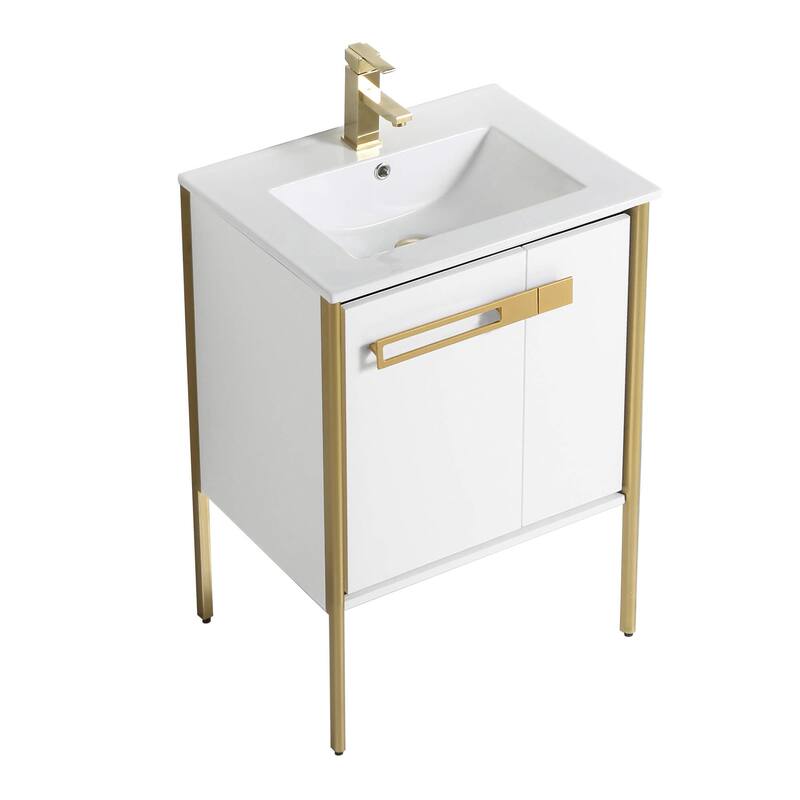 Fine Fixtures Oakville Bathroom Vanity with White Ceramic Sink