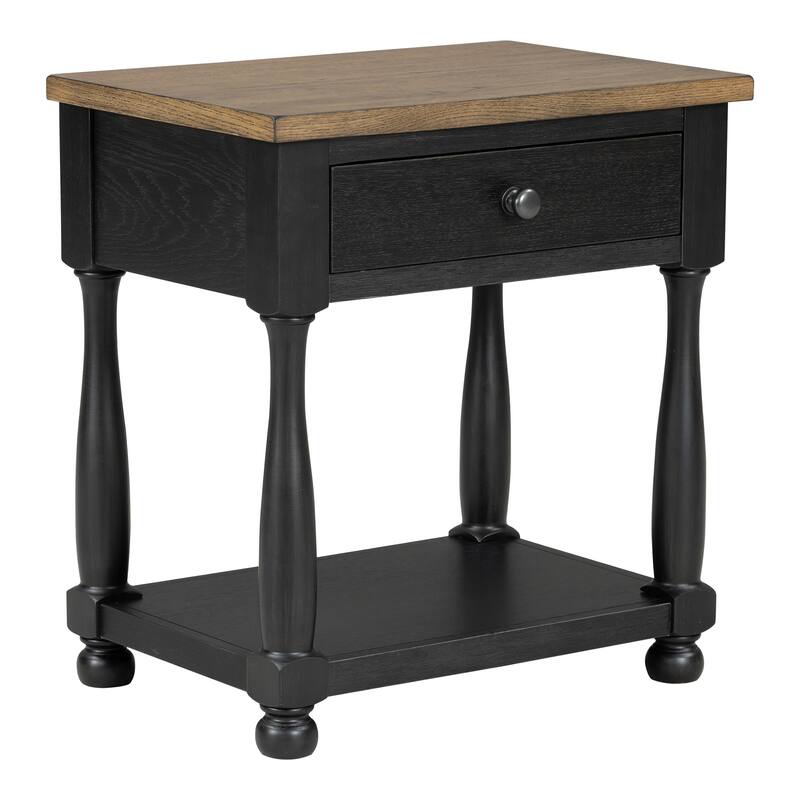 Furniture of America Lucan I 6-Piece Farmhouse Black Solid Wood Panel Bedroom Set