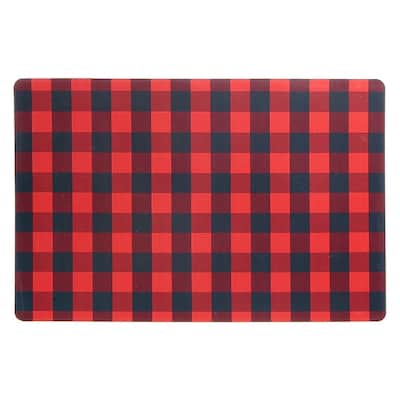 Plastic Placemat (Buffalo Plaid) - Set of 12