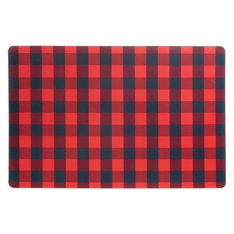 Plastic Placemat (Buffalo Plaid) Set of 12 On Sale Bed Bath